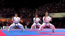 (2/2) Karate Japan vs Italy. Final Male Team Kata. WKF World Karate Championships new