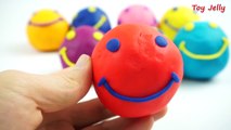 Play Dough Smiley Face Surprise Eggs Learn Colours with Playdough Poo Molds Fun & Creative for Kids