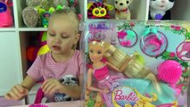 Большая кукла БАРБИ Алиса и кошечка Мася открывают большую куклу Барби Giant Barbie doll