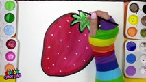 Çizim Renk ve Boya Çilek Meyvesi Boyama Sayfası Çocuk Resim Çizmek ve çizmek için.