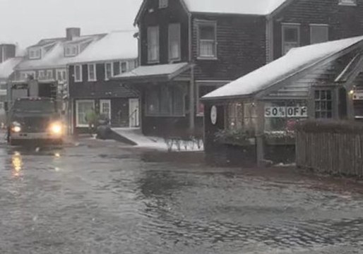 Winter Storm Floods Nantucket Streets
