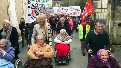 Segonzac: manifestation contre la hausse des loyers demandés par la ville à la maison de retraite