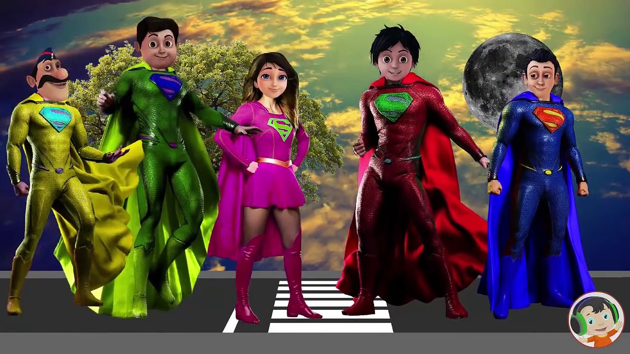 Shiva and Superman Finger Family Song - Learn Colors for Kids and Toddlers