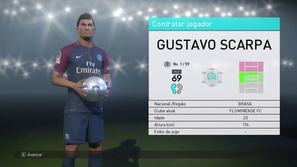 PES 2018 - Combinação de Olheiros para contratar Gustavo Scarpa do Fluminense