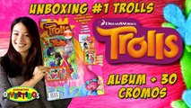 Unboxing TROLLS!!! Album   30 cromos!!! Los pegamos todos.