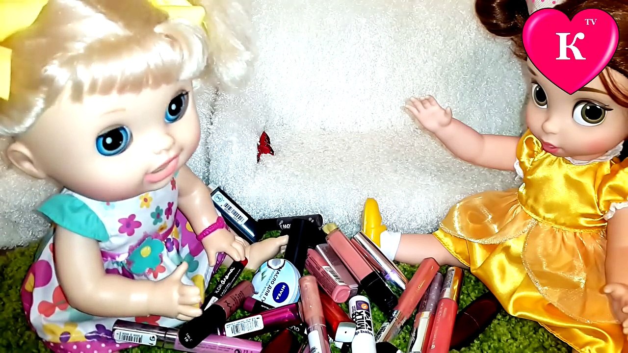 Беби Элайв КУКЛЫ НАКРАСИЛИСЬ Играем с маминой косметикой Дочки-матери Baby Alive MAKEUP