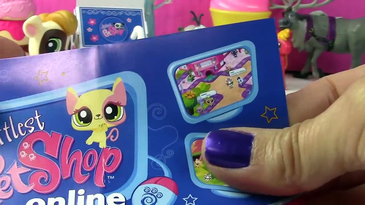 LPS Chocolate Milk Cow Goat Bobblehead Opening Toy Review Frozen Olaf Donut Cart