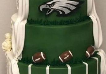 Bakery Gets Hyped For Super Bowl With Eagles-Themed Wedding Cake