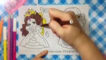 Tô màu công chúa, nàng tiên cá nhiều màu sắc - How to color Princess, bài 22