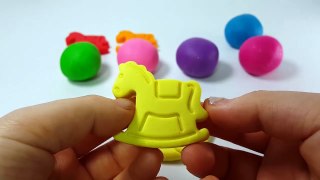 Learn Colors Play Doh Modelling Clay Baby Horse Mold Finger Family Song Nursery Rhymes For KIds