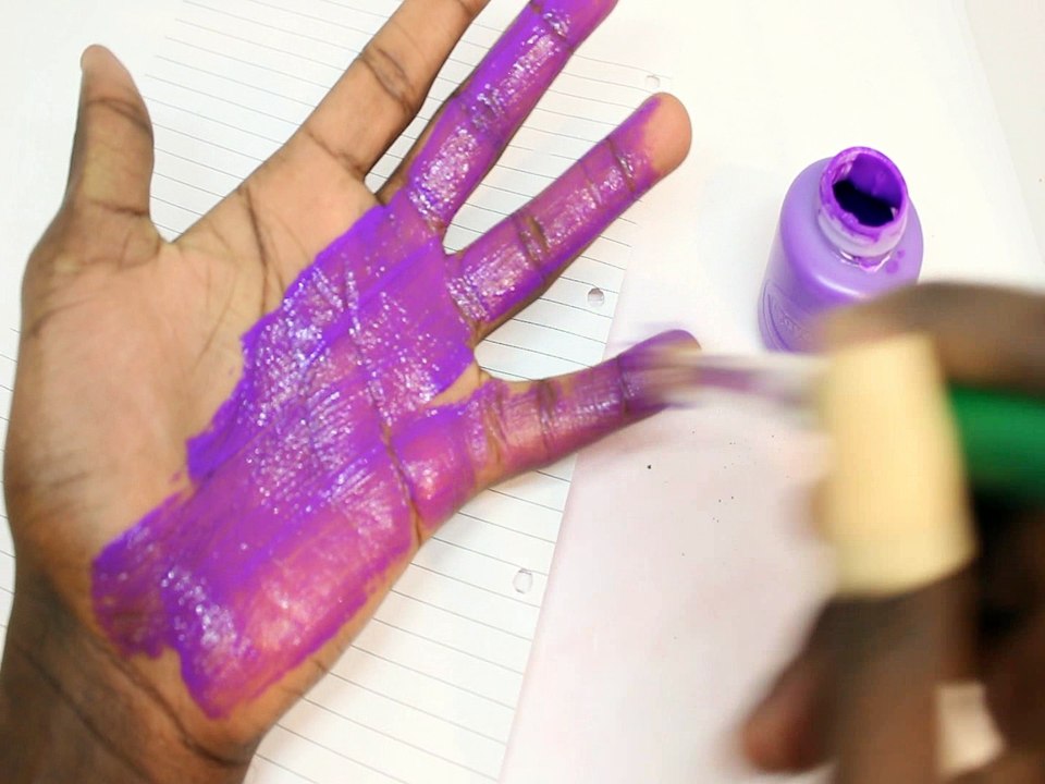 Educational activities video for kids, toddlers and children with Hand Fingerprints Painting