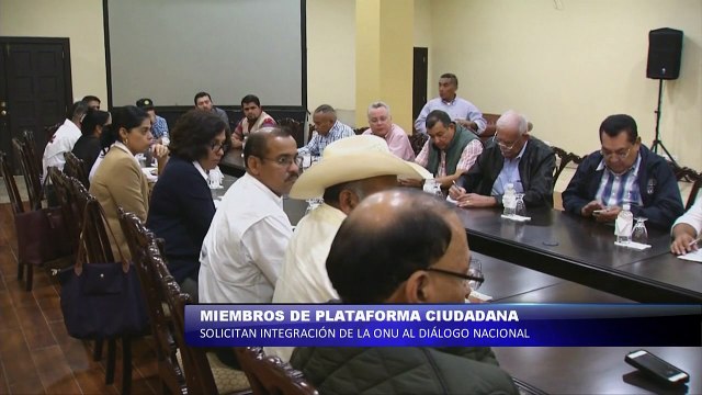 Miembros de plataforma ciudadana solicitan integración de la ONU al dialogo nacional