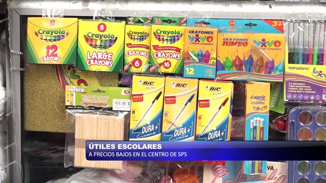 Útiles escolares a precios bajos en el centro de San Pedro Sula