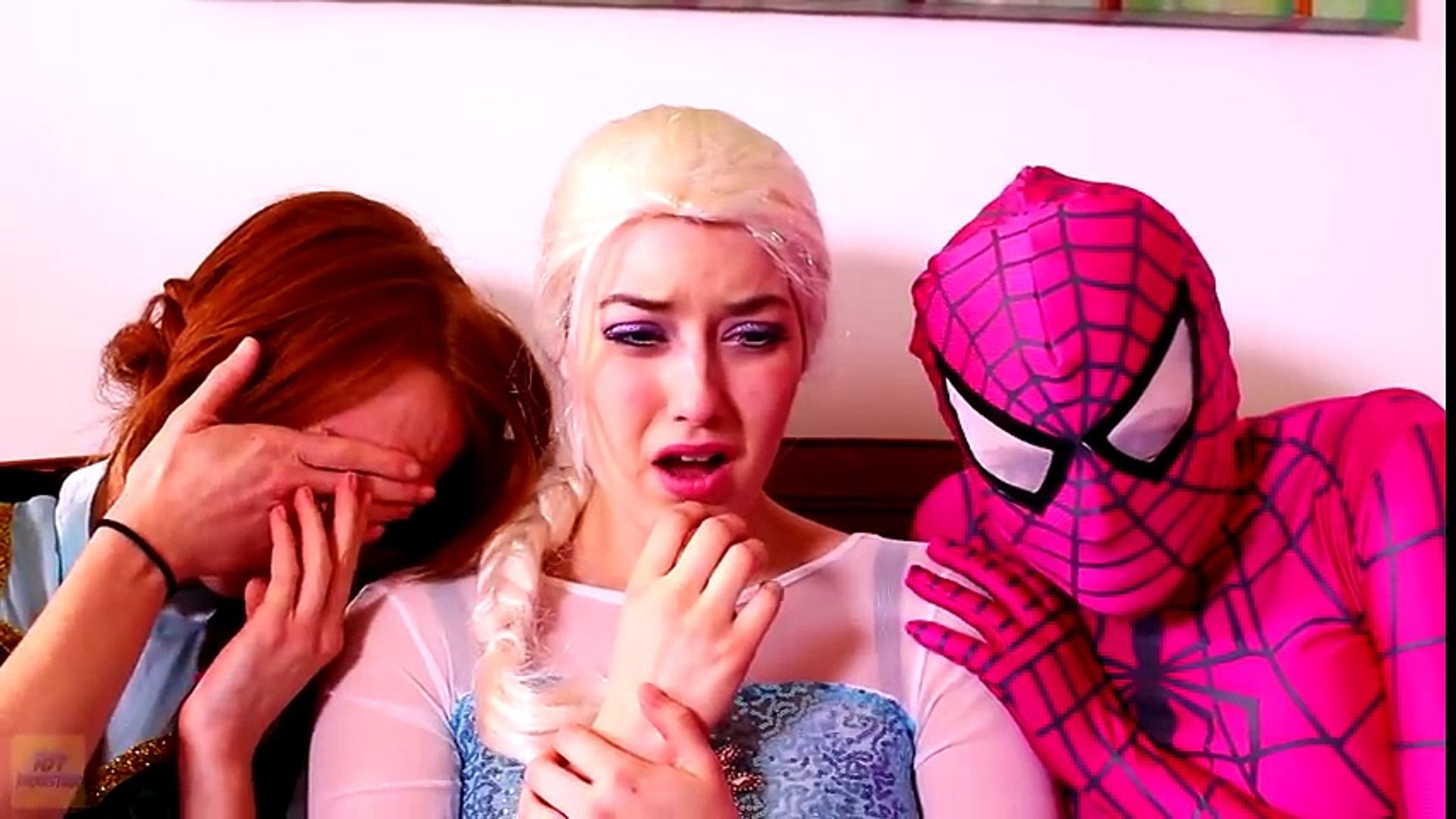 Frozen and spiderman funny videos sale