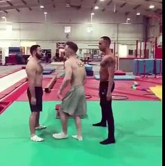 Gymnasts Perform Wild Backflips To Put On Their Shorts