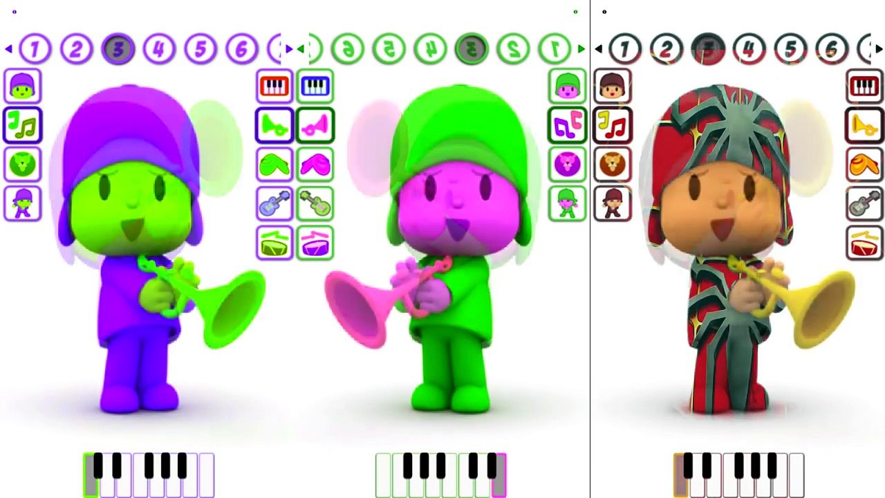 Talking Pocoyo Colors Reion Compilation Spider Man Pocoyo