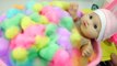 Baby Doll Colors Bubble Bath Time Learn Colors Toy Surprise Eggs