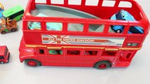 Disney Cars Car Carrier London Bus Tayo English Learn Numbers Colors Play Doh Surprise Eggs Toys