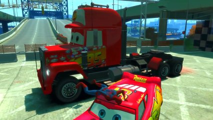 Disney cars and Spider Man Captain America Mickey Mouse Monster Lightning McQueen Mack Truck