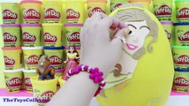 GIANT BELLE Princess Surprise Egg Play Doh - Disney Beauty and The Beast Toys Shopkins Zelfs Frozen