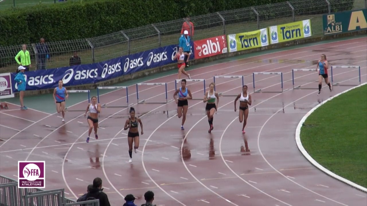 Albi 2017 : Finale 400 m haies Espoirs F (Meghane Grandson en 59''63)
