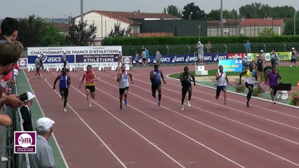 Albi 2017 : Finale 100 m Nationaux M (Guy-Elphège Anouman en 10''39)