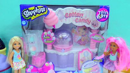 Shopkins Season 7 Cotton Candy Party Playset + Surprise Blind Bags with Barbie Kids