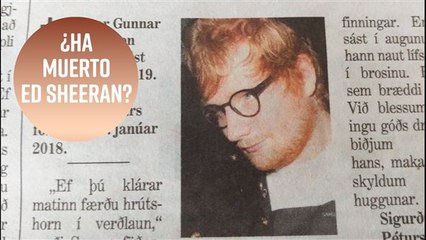 Un diario islandés incluye a Ed Sheeran en su obituario