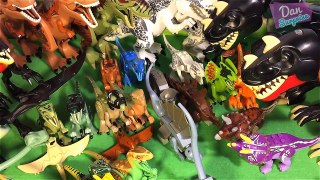 35 AWESOME LEGO DINOSAUR TOYS for kids JURASSIC WORLD - INDOMINUS REX T-REX VELOCIRAPTOR TRICERATOPS