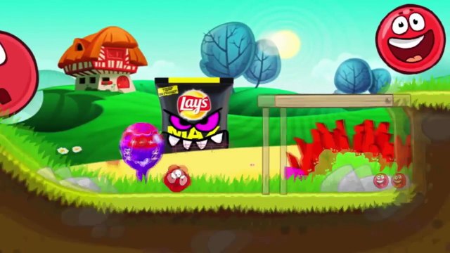 КРАСНЫЙ ШАР против ОВОЩЕЙ и ФРУКТОВ - Смотреть ИГРУ как МУЛЬТИК - Red Ball 4 для детей малышей