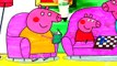 Peppa Pig Family Plays Game Сhess Art Colours For Kids Coloring Book Pages with Colored Markers