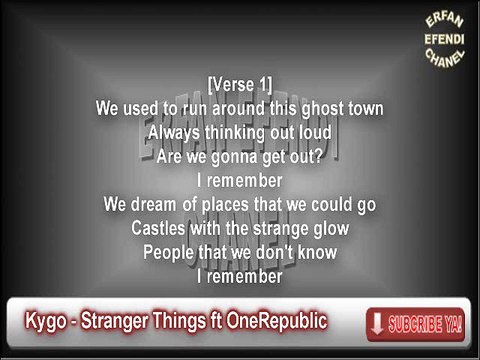 Kygo - Stranger Things ft OneRepublic Karaoke Lyric Cover Acoustic
