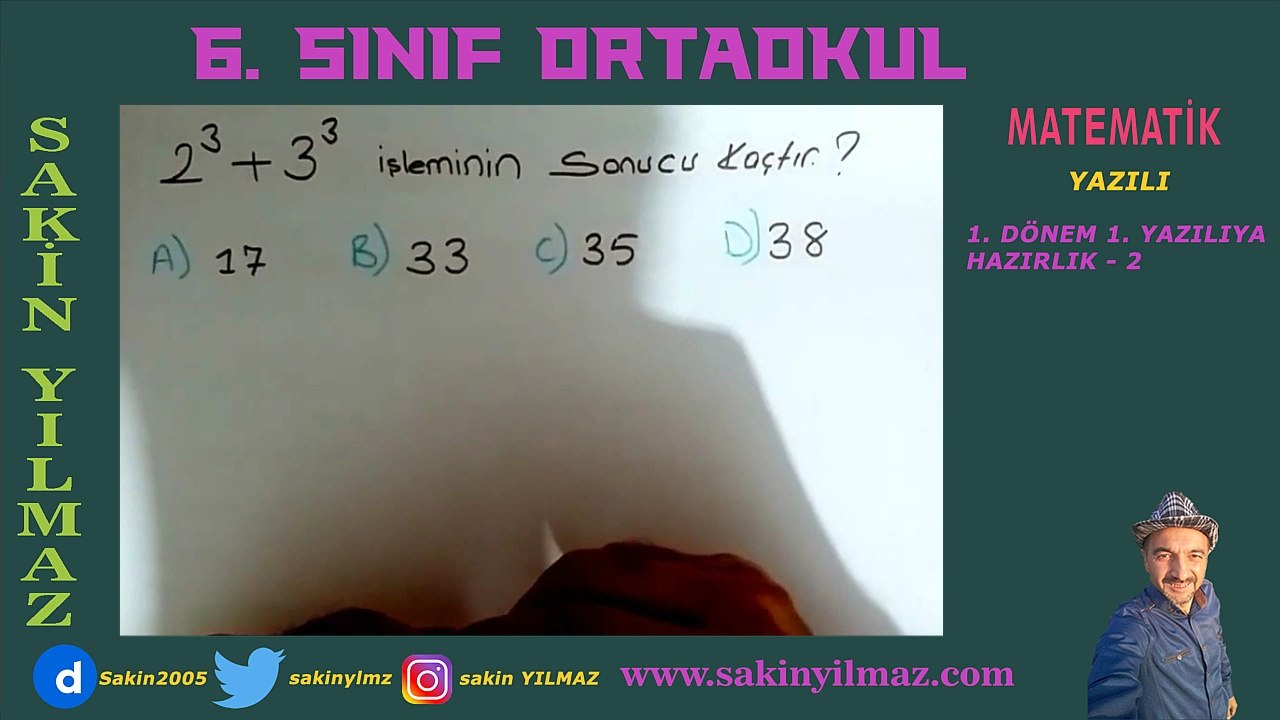 6. Sınıf Matematik | 1. DÖNEM 1. YAZILIYA HAZIRLIK - 2
