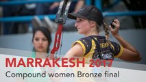 Cassidy Cox v Tanja Jensen  [no sound] – compound womens bronze final | Marrakesh 2017