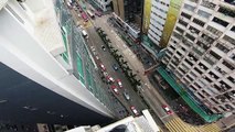 Parkour sur les toits à Hong Kong (POV)