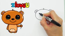 How to Draw a Cute Cartoon Bear Easy step by step