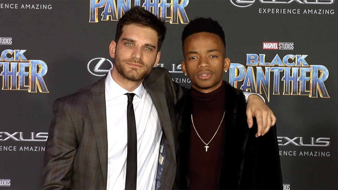 Coy Stewart and Jeff Ward "Black Panther" World Premiere Purple Carpet