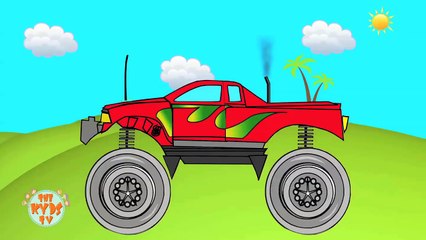 Monster Truck   Kids videos - kids games - videos for children - kids tv channel