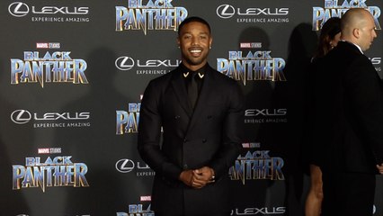 Michael B. Jordan "Black Panther" World Premiere Purple Carpet