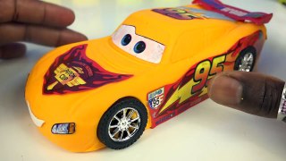 DIY Orange Lightning McQueen Play Doh Modelling Compound Cars New Movie Disney Pxar