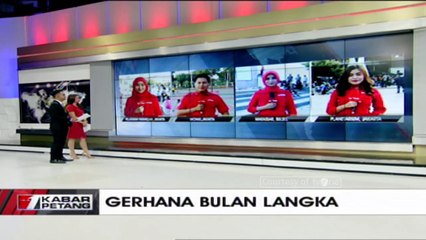 Sejumlah Masyarakat Datangi Monas Untuk Melihat Super Blue Blood Moon