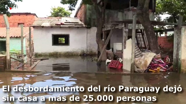 Afectados por inundaciones en Asunción encuentran refugio en predios militares