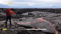 Brave Geologists Caught on Camera Collecting Lava From Live Volcanoes
