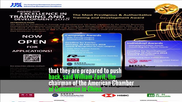 China Could Target U.S. Firms if Trump Levies Tariffs, Group Warns