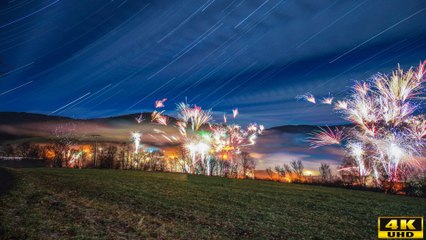 Firework in a Village / Timelapse