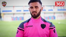 Shikoni intervistën e parë të Armando Sadikut si lojtar i Levantes në spanjisht (360video)