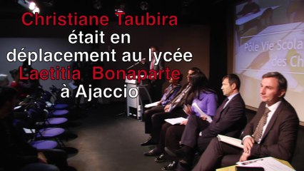 Chrsitiane Taubira au lycée Laetitia Bonaparte d'Ajaccio