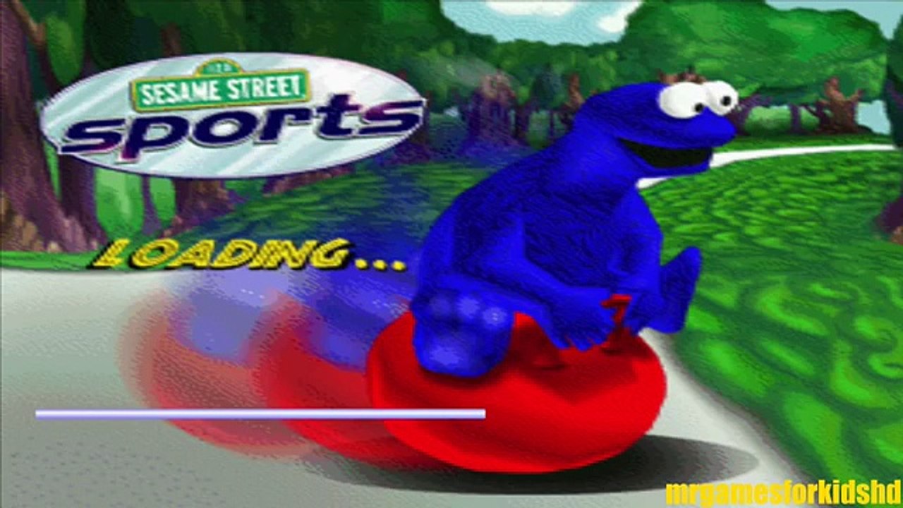 Sesame Street Sports PlayStation Cookie Monster Bouncy Ball Racing Kids Game