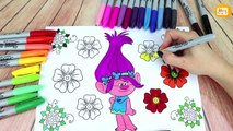 Trolle - Poppy Kolorowanka Nauka kolorów dla dzieci PO POLSKU Edukacyjny Filmik Dla Najmłodszych