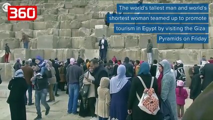 VIDEO/Njeriu më i gjatë në botë takon njeriun më të shkurtër, shikoni reagimet e të pranishmëve